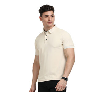 Scott Golfer Polo T Shirt Beige