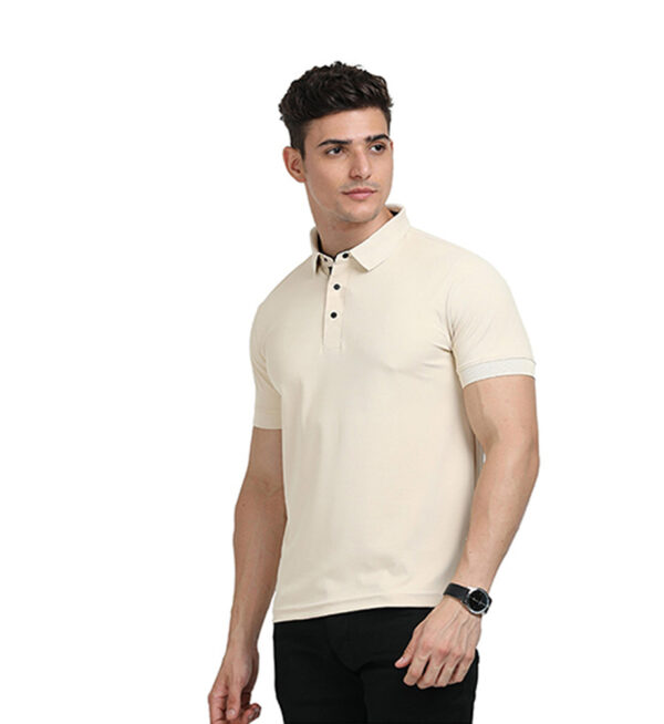 Scott Golfer Polo T Shirt Beige