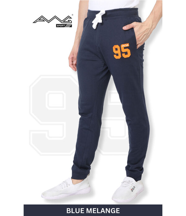 BLUE MELANGE - Men's Regular Fit Joggers Track Pant