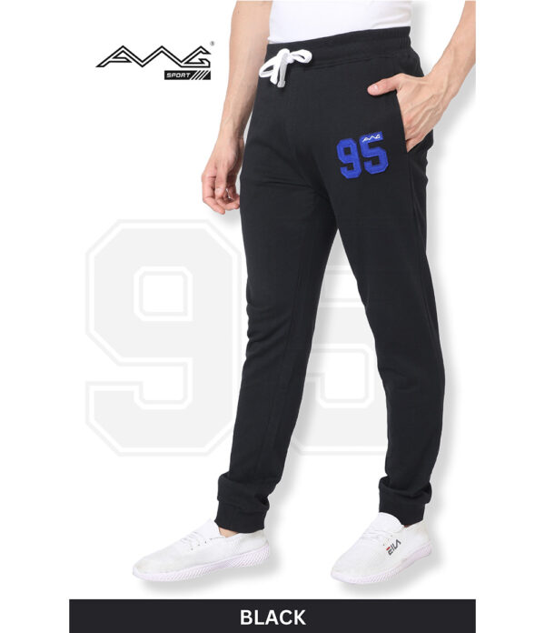 BLACK - Men's Regular Fit Joggers Track Pant