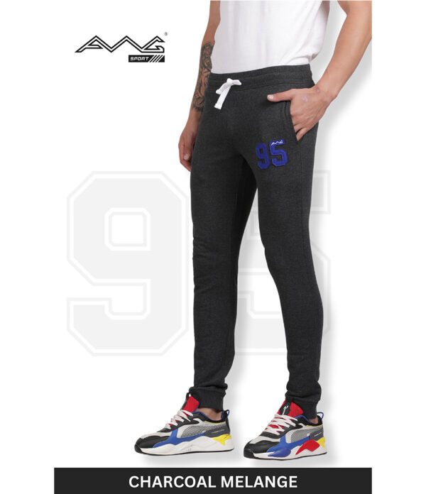 CHARCOAL MELANGE - Men's Regular Fit Joggers Track Pant