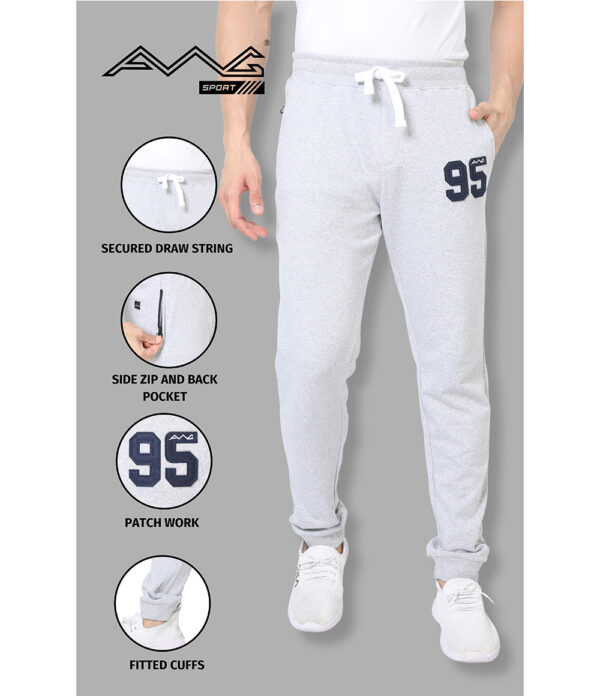 BLACK - Men's Regular Fit Joggers Track Pant - Image 2