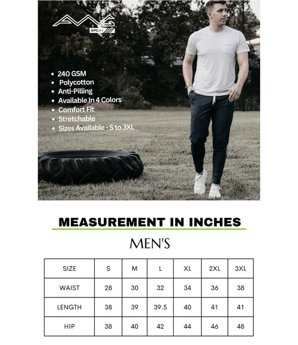 BLACK - Men's Regular Fit Joggers Track Pant - Image 5