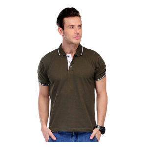 Scott Organic Polo T Shirt Green White